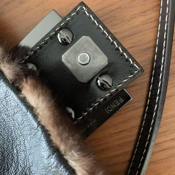 Authentic FENDI Mink Fur Mini Forever Mamma Baguette Shoulder Handbag - Picture 4 of 5